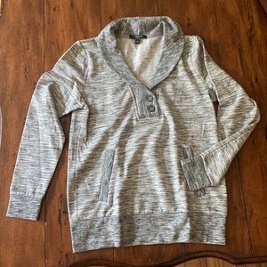 Banana Republic Gray Shawl Collar Sweatshirt